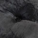 antracitszürke kerek bársony puff 40 x 20 cm