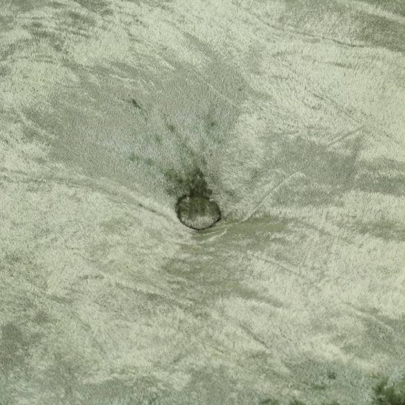 zöld kerek bársony puff 40 x 20 cm