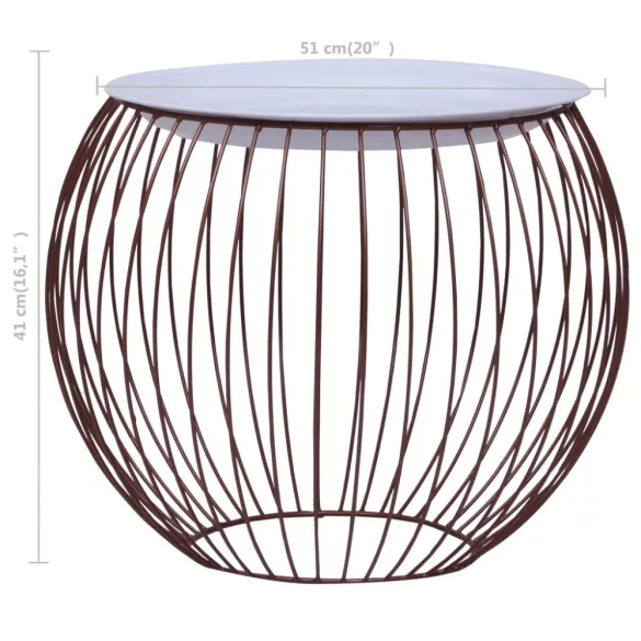 aranyszínű dohányzóasztal Ø 51 cm