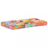 többszínű foltvarrott szövet raklapkanapé-párna