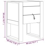 tömör tíkfa éjjeliszekrény 40 x 30 x 50 cm