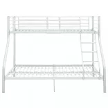 fehér fém emeleteságy-keret 140 x 200 cm/90 x 200 cm