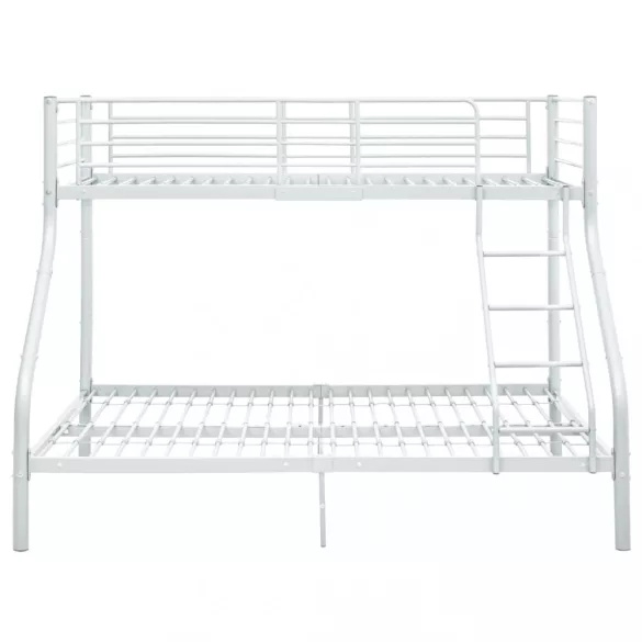 fehér fém emeleteságy-keret 140 x 200 cm/90 x 200 cm