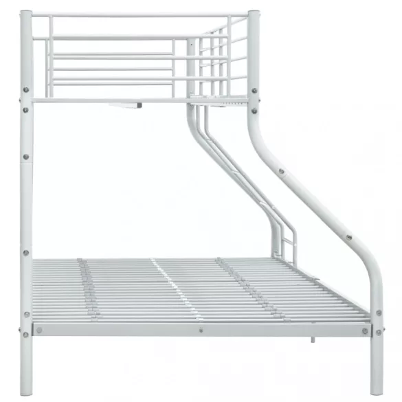 fehér fém emeleteságy-keret 140 x 200 cm/90 x 200 cm
