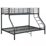 fekete fém emeleteságy-keret 140 x 200 cm / 90 x 200 cm