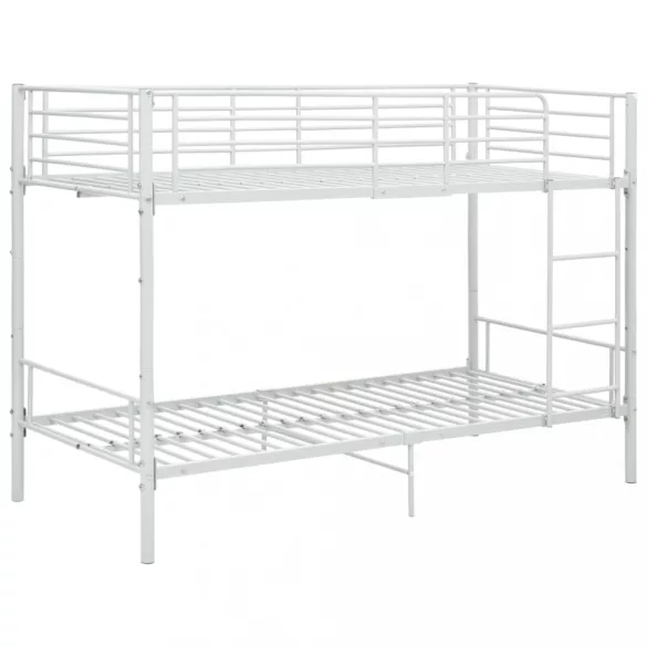fehér fém emeletes ágy 90 x 200 cm