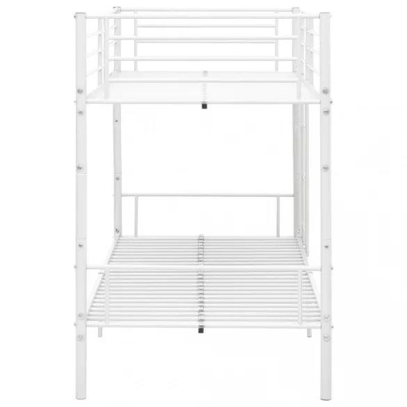 fehér fém emeletes ágy 90 x 200 cm
