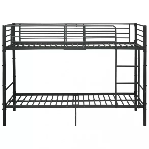 fekete fém emeletes ágy 90 x 200 cm