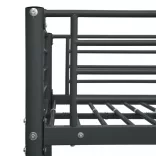 fekete fém emeletes ágy 90 x 200 cm