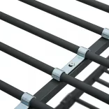 fekete fém emeletes ágy 90 x 200 cm