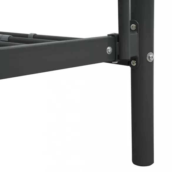 fekete fém emeletes ágy 90 x 200 cm