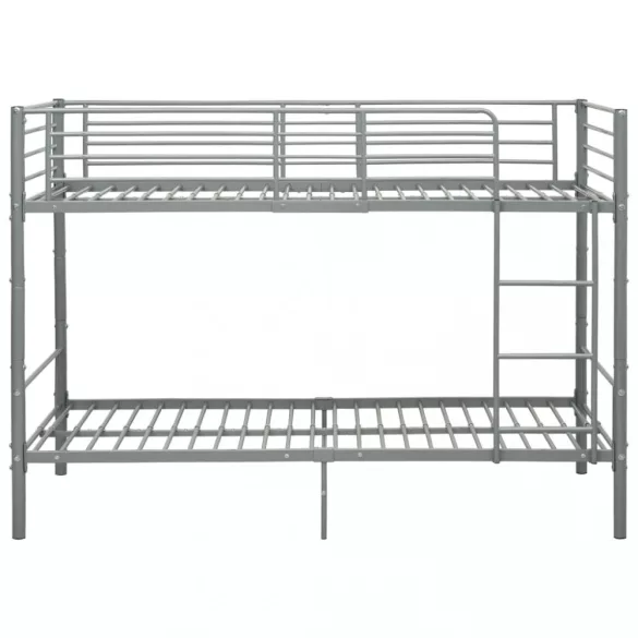 szürke fém emeletes ágy 90 x 200 cm