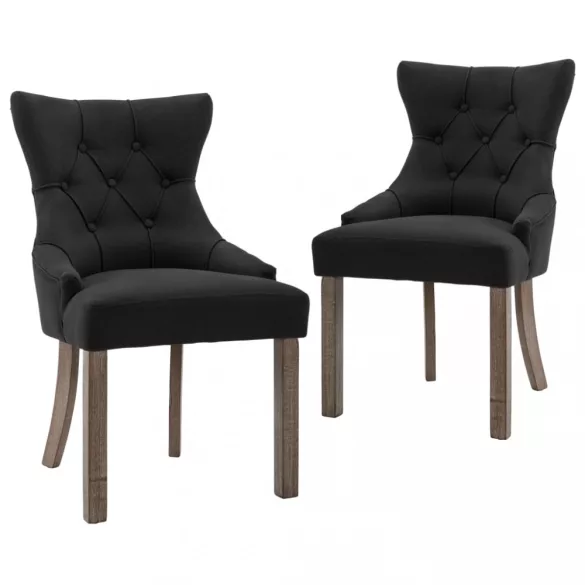 2 db fekete szövet étkezőszék