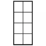 fekete alumínium és ESG üveg tolóajtó 76 x 205 cm