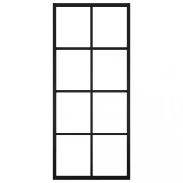 fekete alumínium és ESG üveg tolóajtó 76 x 205 cm