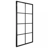 fekete alumínium és ESG üveg tolóajtó 90 x 205 cm