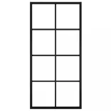 fekete alumínium és ESG üveg tolóajtó 90 x 205 cm