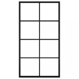 fekete alumínium és ESG üveg tolóajtó 102,5 x 205 cm