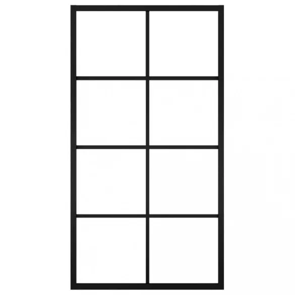 fekete alumínium és ESG üveg tolóajtó 102,5 x 205 cm