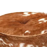 2 db barna valódi bőr nyers mangófa bárszék