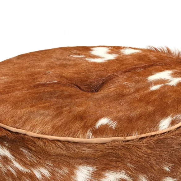 2 db barna valódi bőr nyers mangófa bárszék