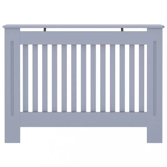 szürke szerelt fa radiátorburkolat 112 x 19 x 81,5 cm