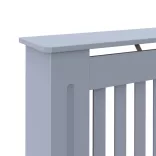 szürke szerelt fa radiátorburkolat 112 x 19 x 81,5 cm