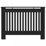 fekete szerelt fa radiátorburkolat 112 x 19 x 81,5 cm