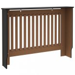 fekete szerelt fa radiátorburkolat 112 x 19 x 81,5 cm