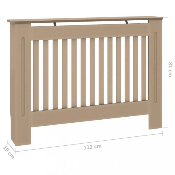 szerelt fa radiátorburkolat 112 x 19 x 81,5 cm