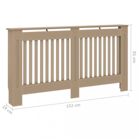 szerelt fa radiátorburkolat 152 x 19 x 81,5 cm