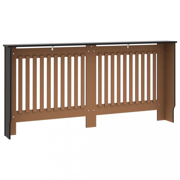 fekete szerelt fa radiátorburkolat 172 x 19 x 81,5 cm