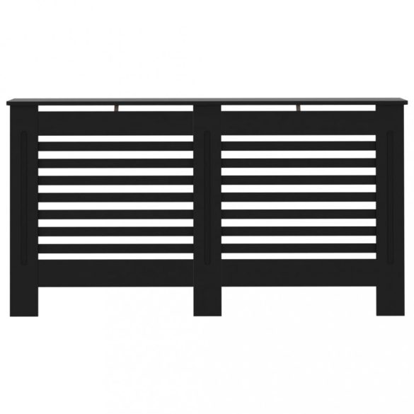 fekete MDF radiátorburkolat 152 x 19 x 81,5 cm