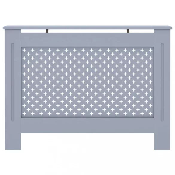 antracitszürke MDF radiátorburkolat 112 x 19 x 81,5 cm