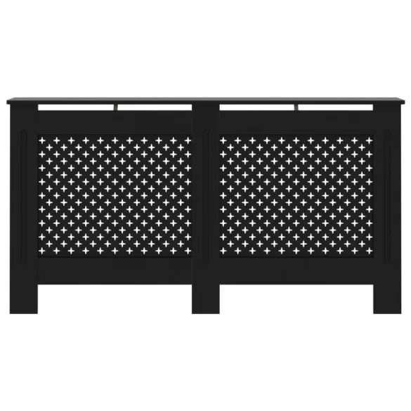 fekete MDF radiátorburkolat 152 x 19 x 81,5 cm