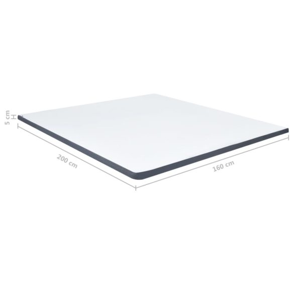 dobozrugós ágymatracfedő 200 x 160 x 5 cm közepesen puha