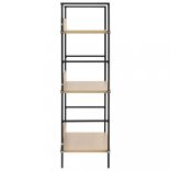 3 szintes tölgyszínű szerelt fa könyvespolc 60 x 27,6 x 90,5 cm