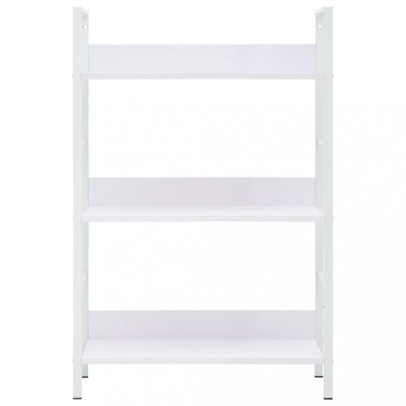 3 szintes fehér szerelt fa könyvespolc 60 x 27,6 x 90,5 cm