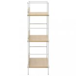 3 szintes tölgyszínű szerelt fa könyvespolc 60 x 27,6 x 90,5 cm