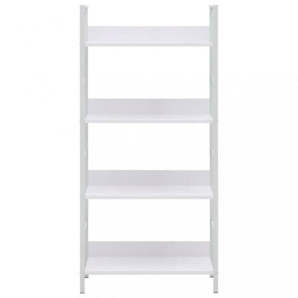 4 szintes fehér szerelt fa könyvespolc 60 x 27,6 x 124,5 cm