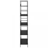 5 szintes fekete szerelt fa könyvespolc 60 x 27,6 x 158,5 cm