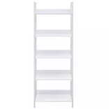 5 szintes fehér szerelt fa könyvespolc 60 x 27,6 x 158,5 cm