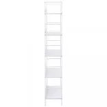 5 szintes fehér szerelt fa könyvespolc 60 x 27,6 x 158,5 cm