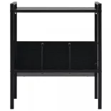 2-szintes fekete szerelt fa könyvespolc 52 x 28 x 59 cm