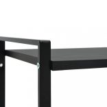 2-szintes fekete szerelt fa könyvespolc 52 x 28 x 59 cm