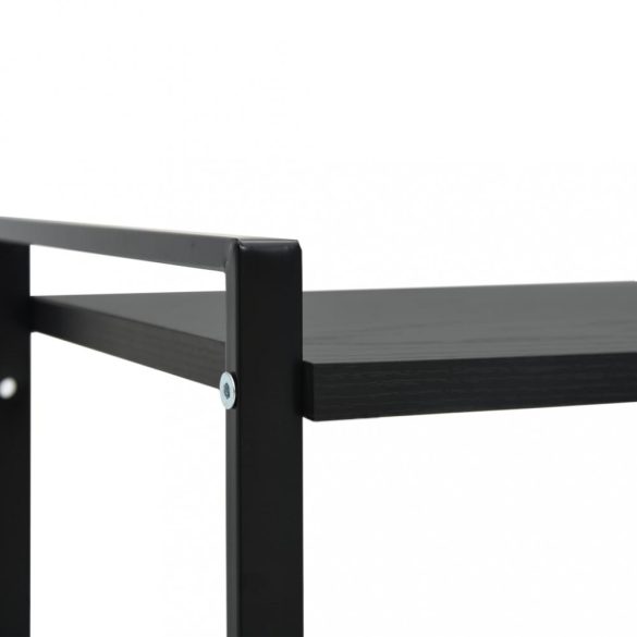 2-szintes fekete szerelt fa könyvespolc 52 x 28 x 59 cm