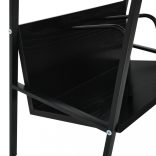 2-szintes fekete szerelt fa könyvespolc 52 x 28 x 59 cm