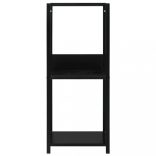 fekete kisméretű álló szerelt fa könyvespolc 33,5x39,6x79,7 cm