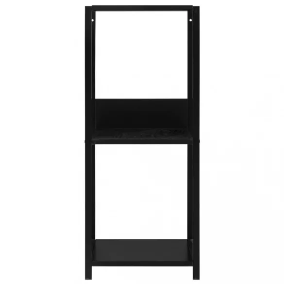 fekete kisméretű álló szerelt fa könyvespolc 33,5x39,6x79,7 cm