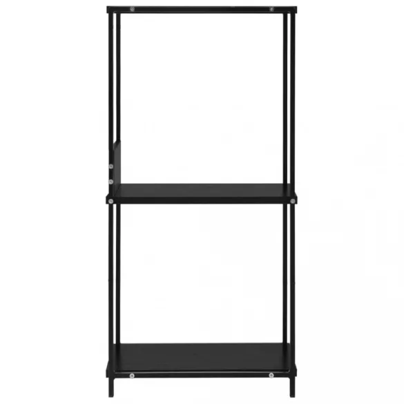 fekete kisméretű álló szerelt fa könyvespolc 33,5x39,6x79,7 cm